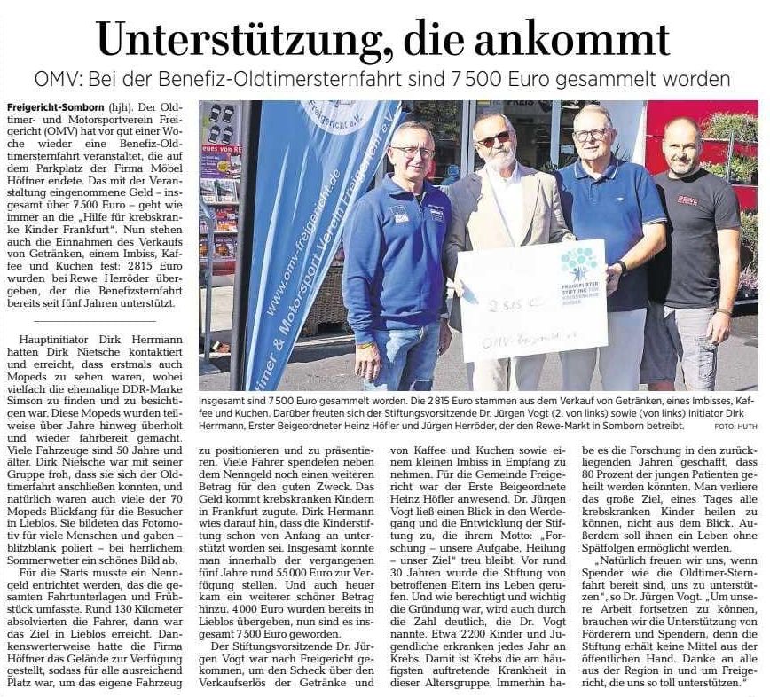 Presseartikel Unterstützung die ankommt