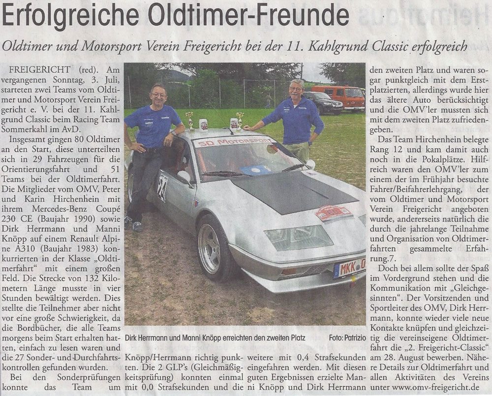 2016 07 07 Erfolgreiche Oldtimerfreunde GTextra